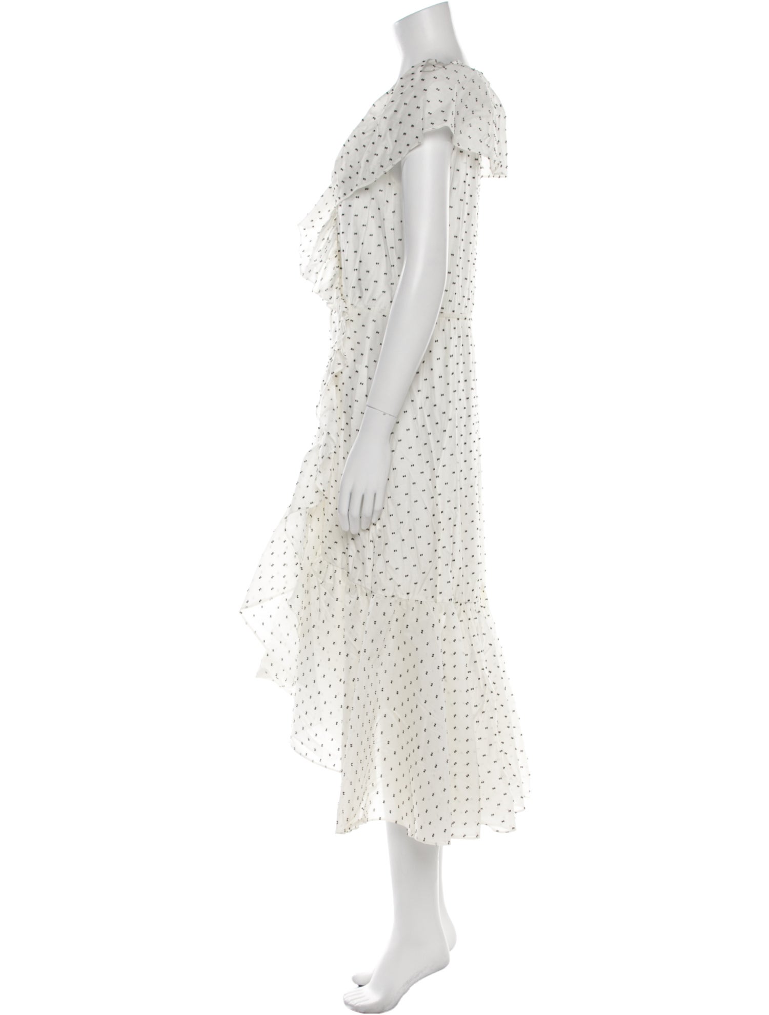 Rebecca Taylor Polka Dot Print Long Dress