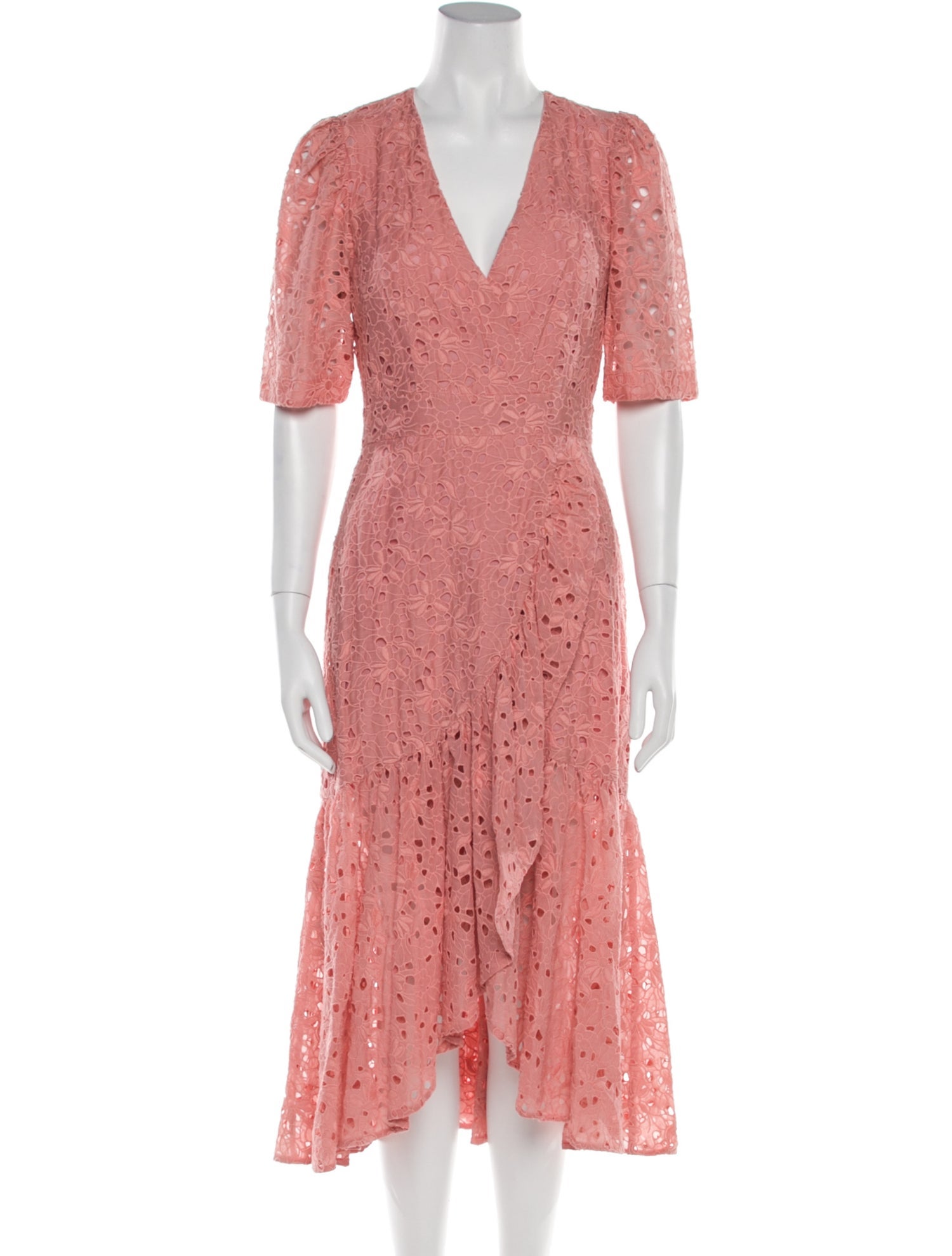 Rebecca Taylor V-Neck Midi Length Dress