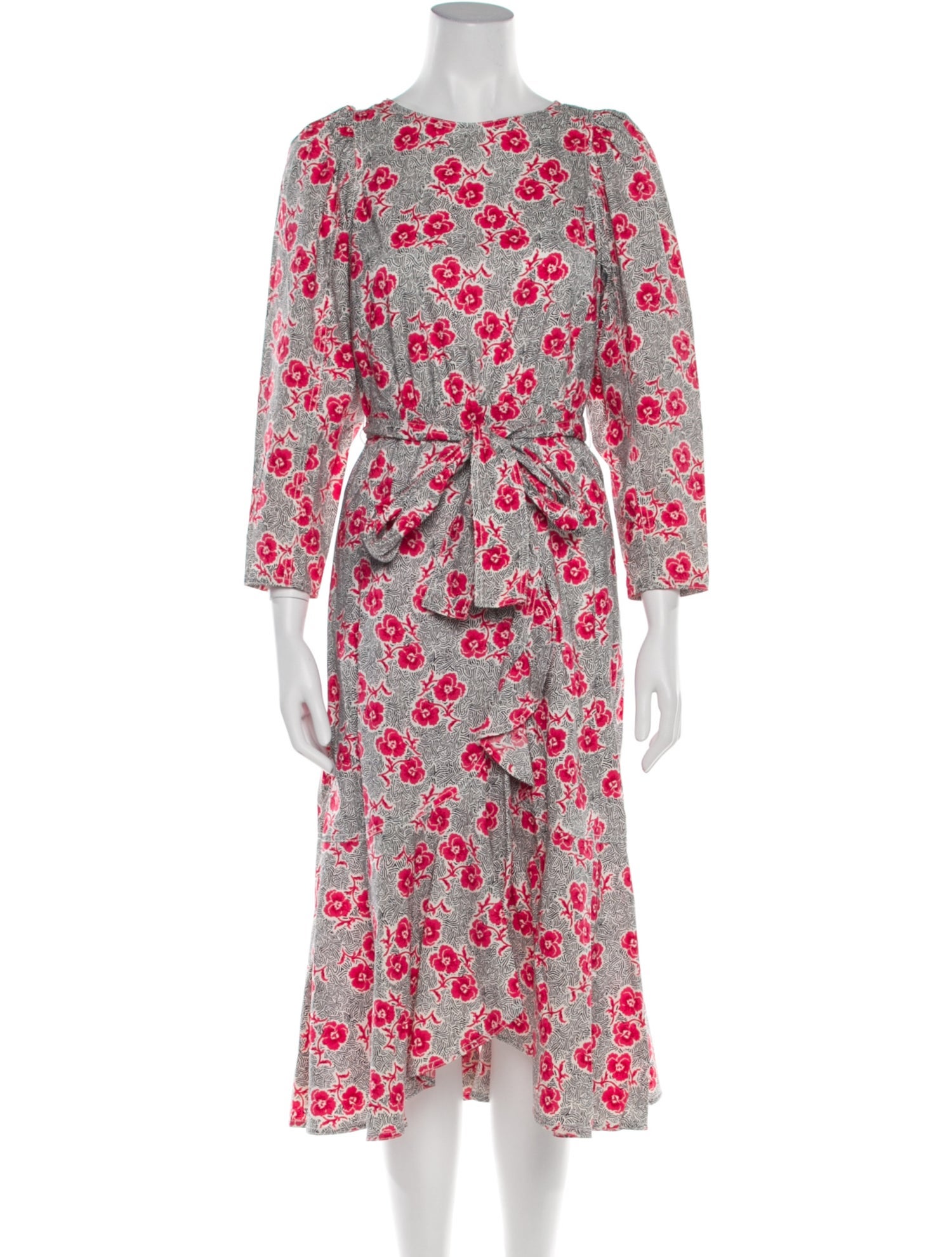 Rebecca Taylor Floral Print Midi Length Dress