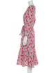 Rebecca Taylor Floral Print Midi Length Dress