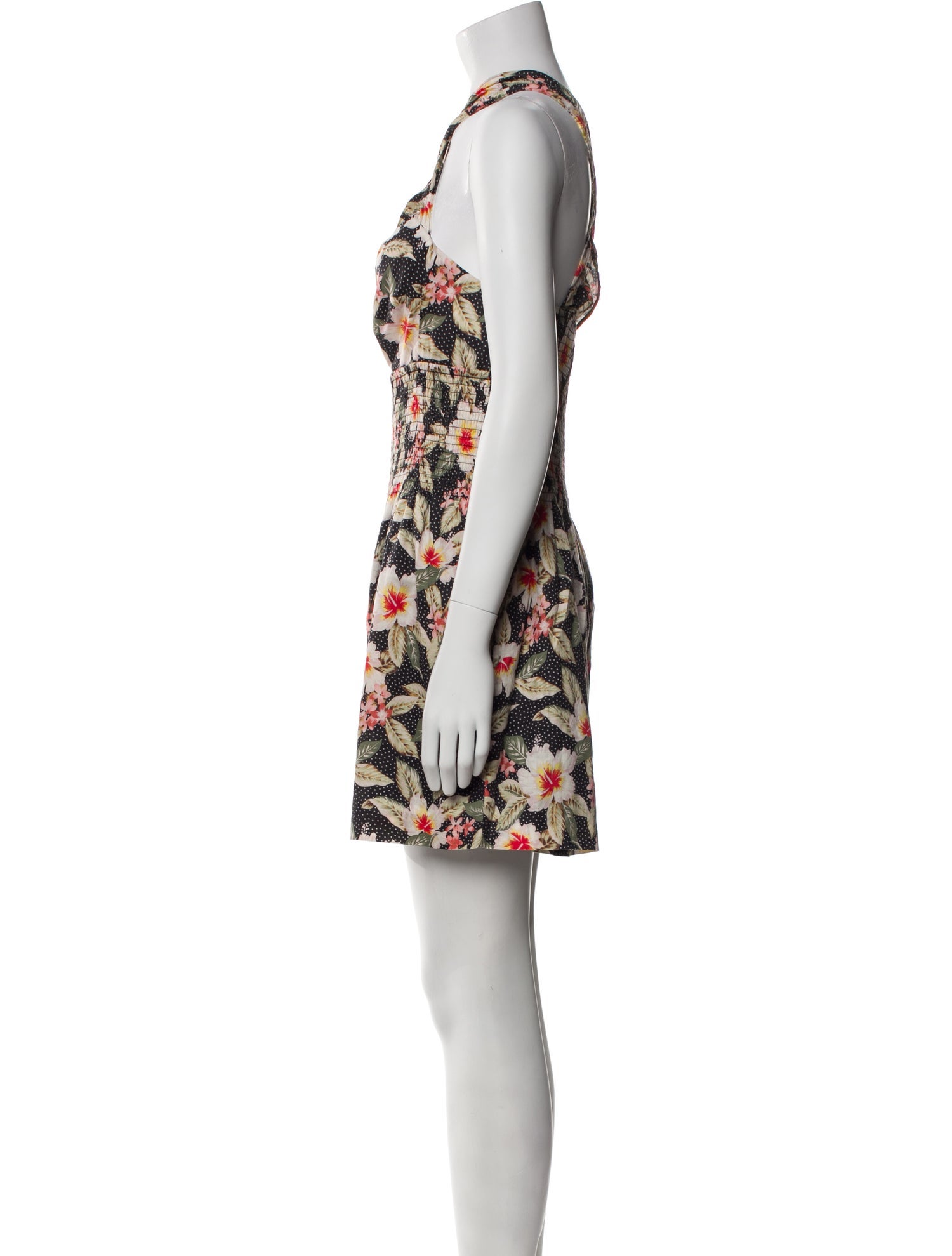 Rebecca Taylor Floral Print V-Neck Romper