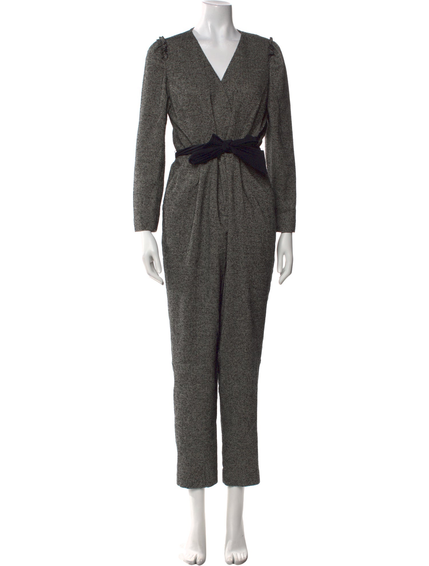 Rebecca Taylor Tweed V-Neck Jumpsuit