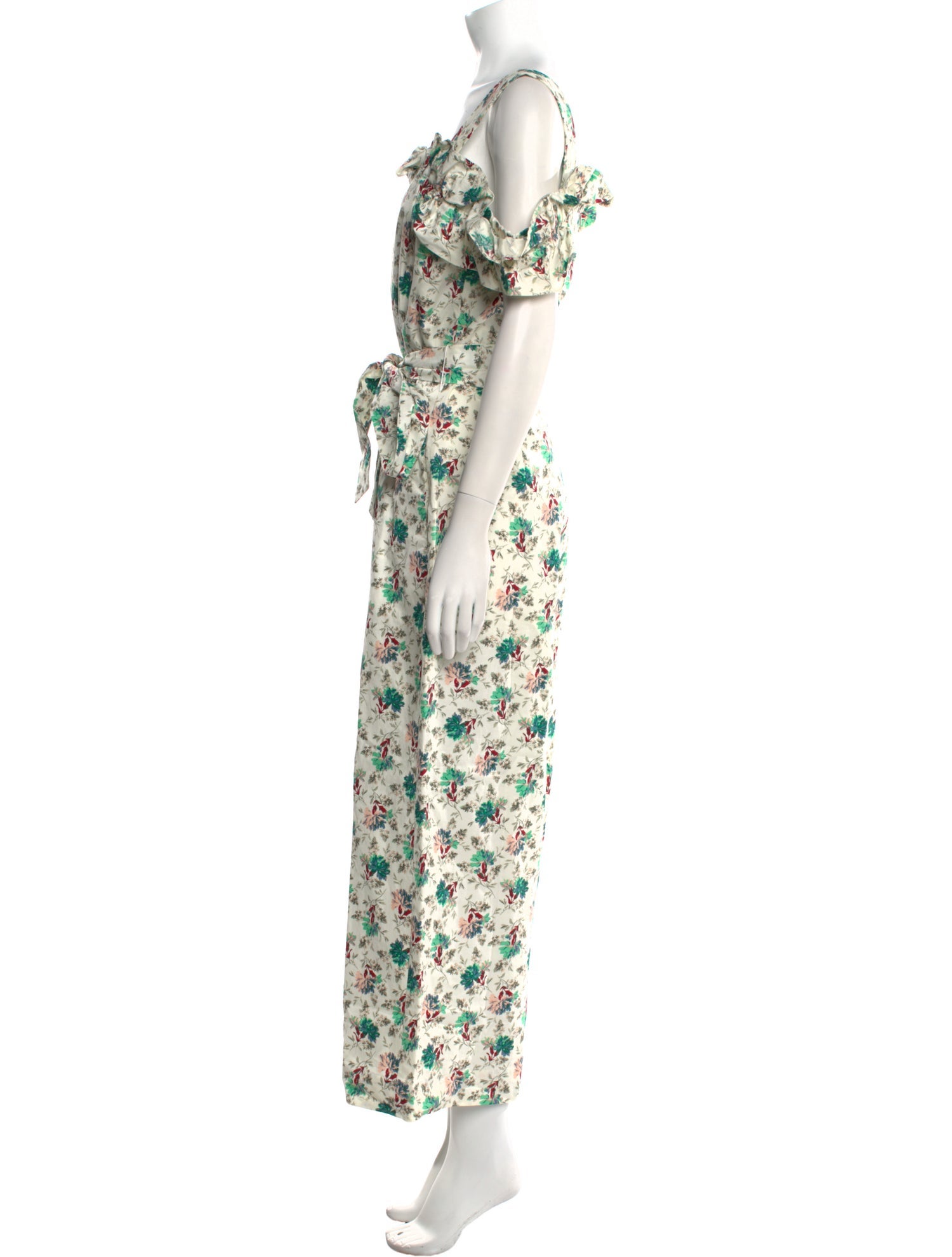 Rebecca Taylor Floral Print Square Neckline Jumpsuit