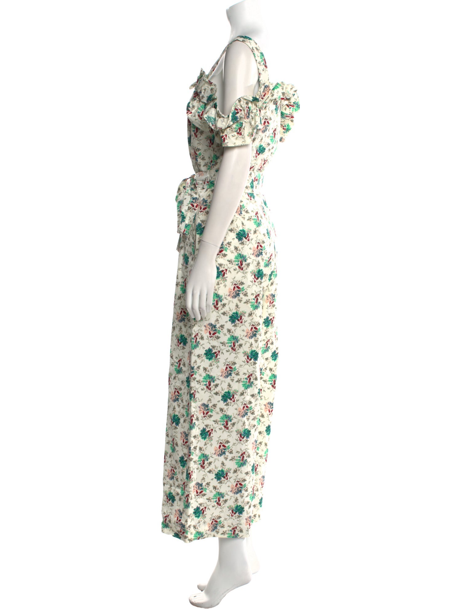 Rebecca Taylor Floral Print Square Neckline Jumpsuit