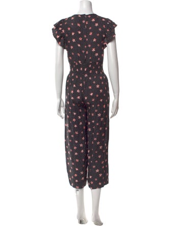 Rebecca Taylor Silk Floral Print Jumpsuit