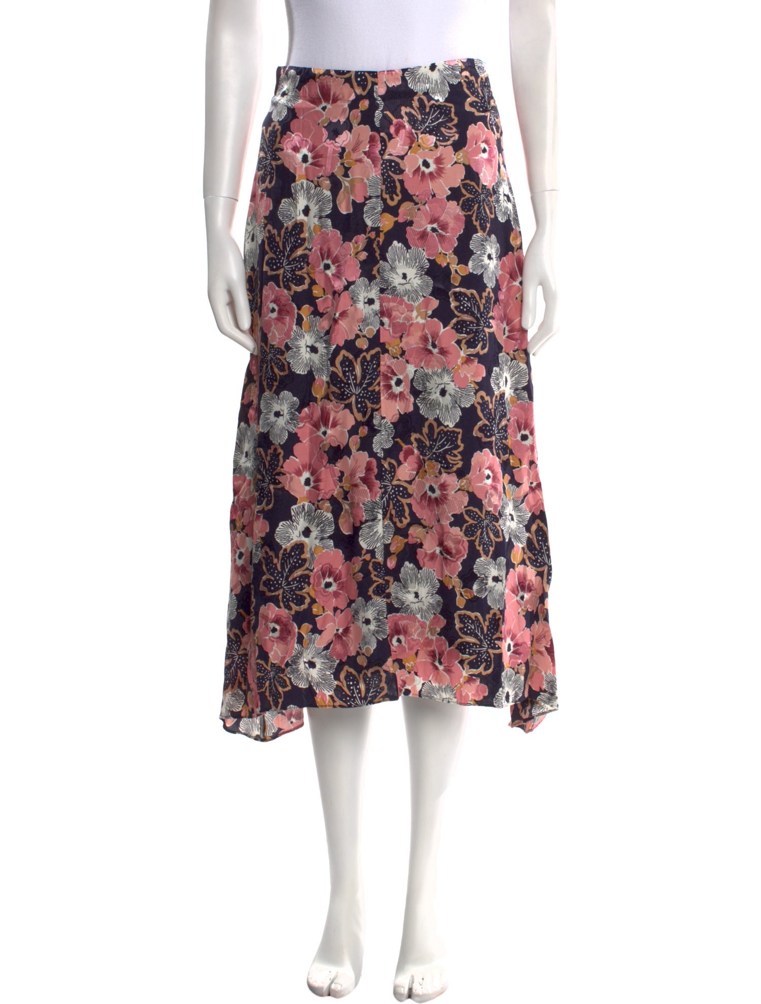 Rebecca Taylor Silk Midi Length Skirt