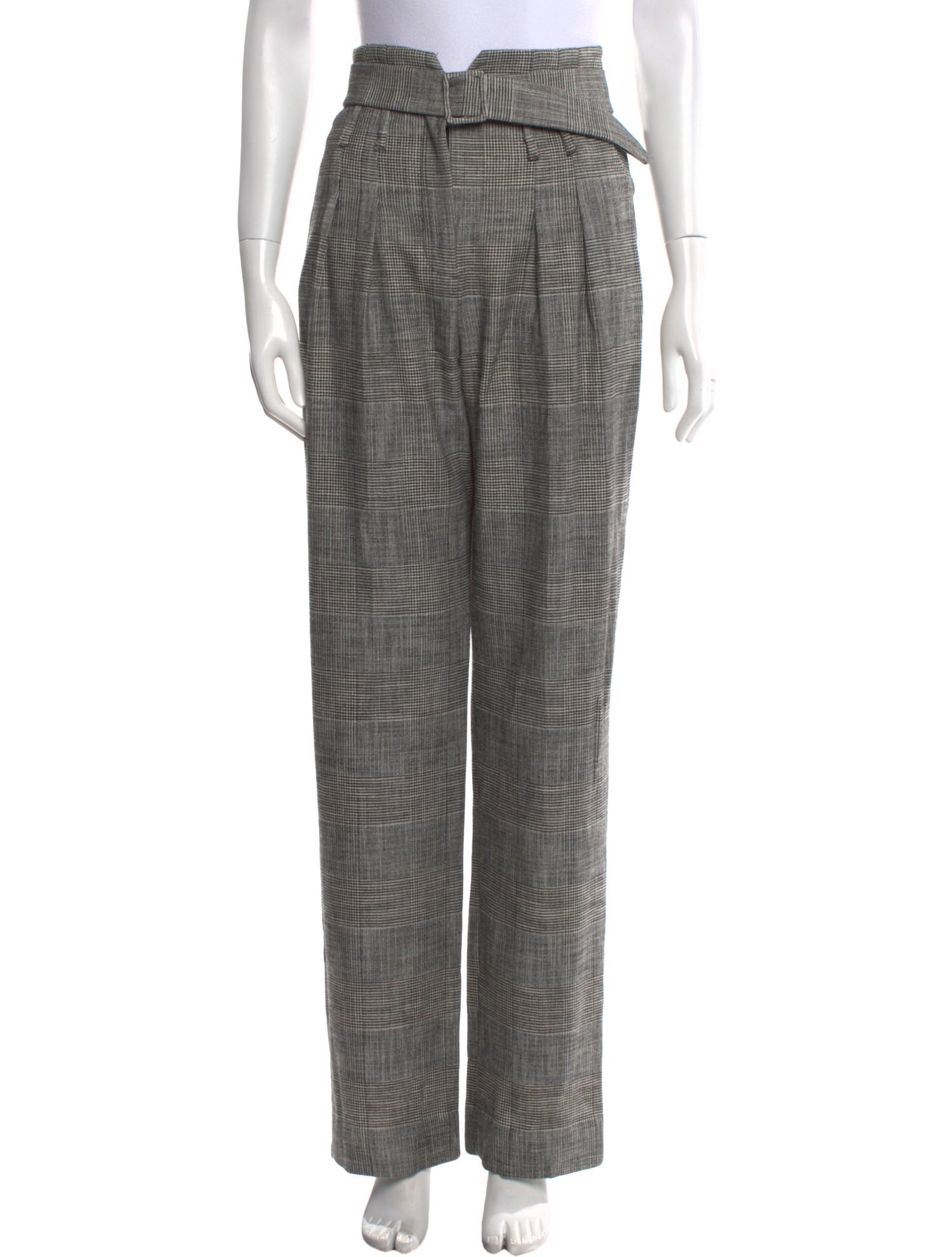Rebecca Taylor Plaid Print Straight Leg Pants