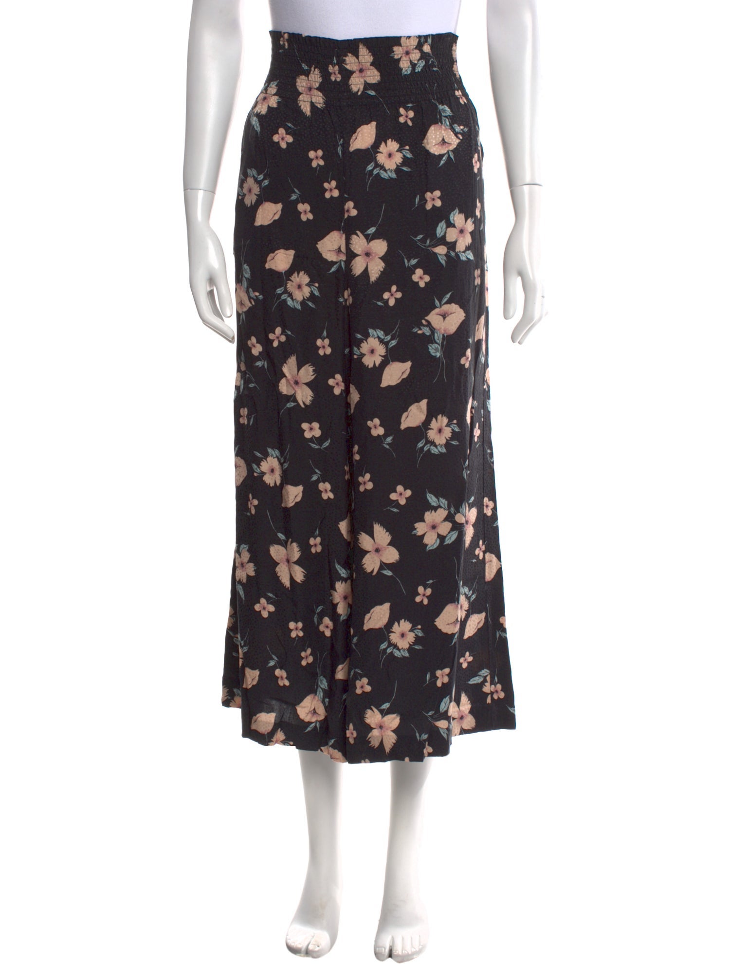 Rebecca Taylor Floral Print Wide Leg Pants