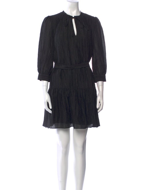 Rebecca Taylor Tie Neck Mini Dress