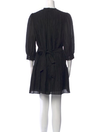 Rebecca Taylor Tie Neck Mini Dress