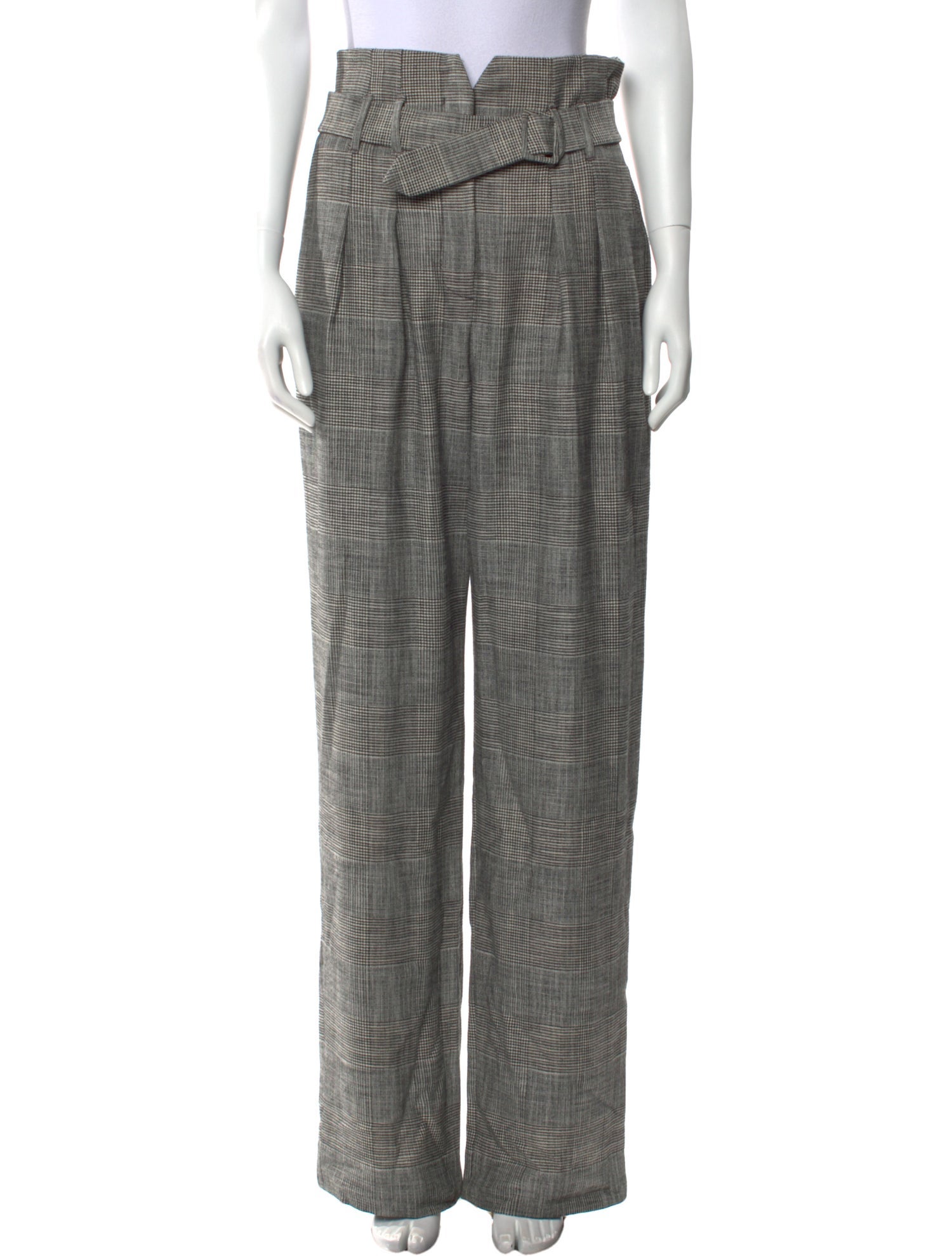 Rebecca Taylor Plaid Print Wide Leg Pants
