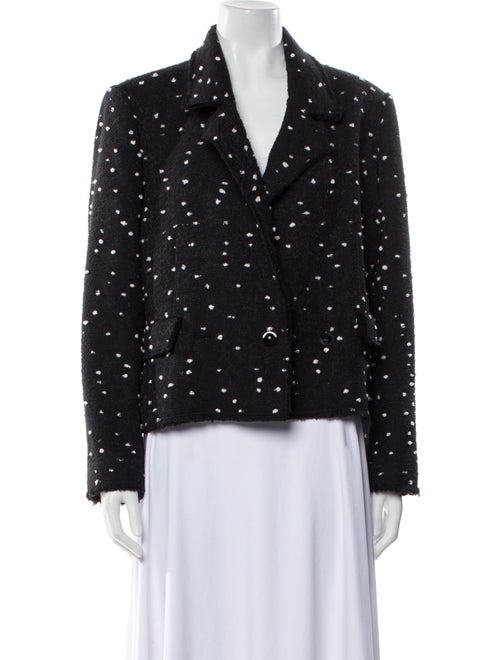 Rebecca Taylor Tweed Polka Dot Print Blazer