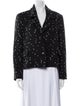Rebecca Taylor Tweed Polka Dot Print Blazer