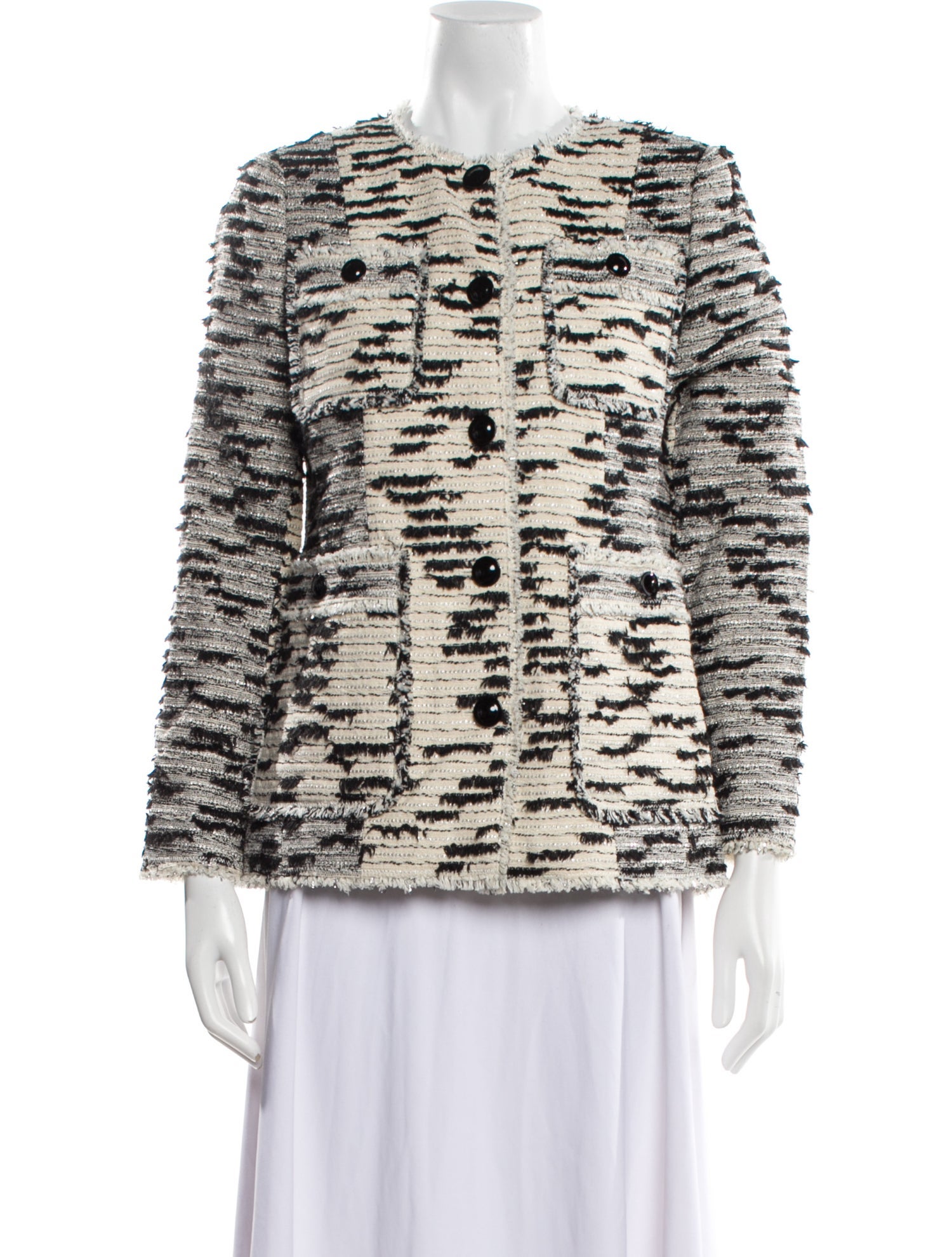 Rebecca Taylor Tweed Tweed Pattern Jacket