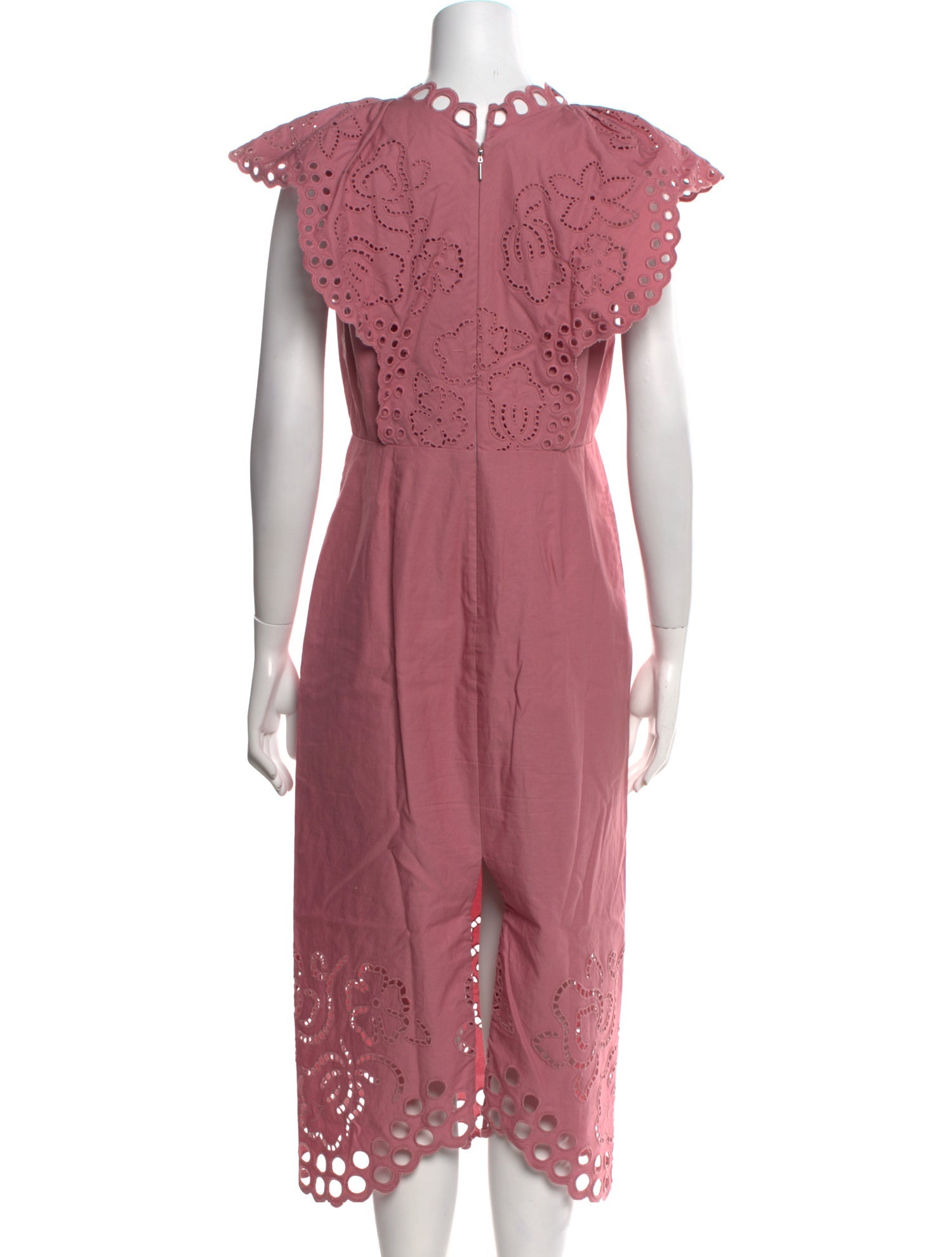 Rebecca Taylor V-Neck Midi Length Dress - Pink Dresses, Clothing -  WRB123372 | The RealReal