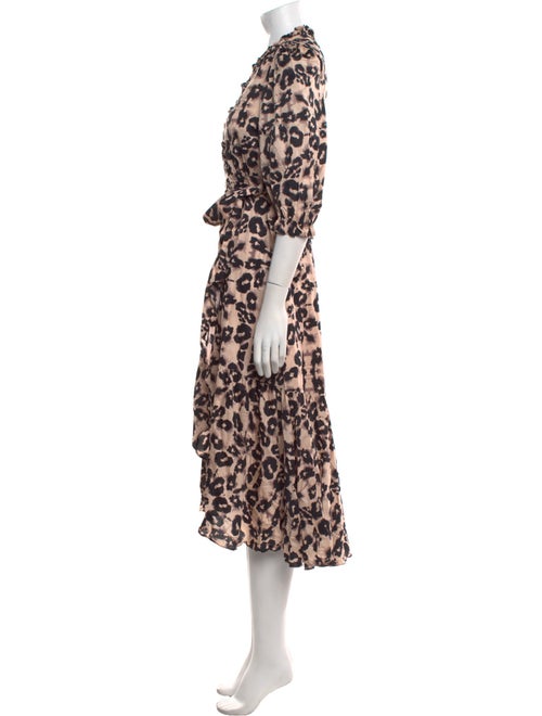 Rebecca Taylor Animal Print Midi Length Dress