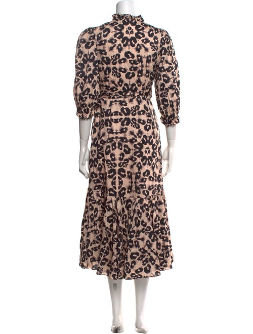Rebecca Taylor Animal Print Midi Length Dress