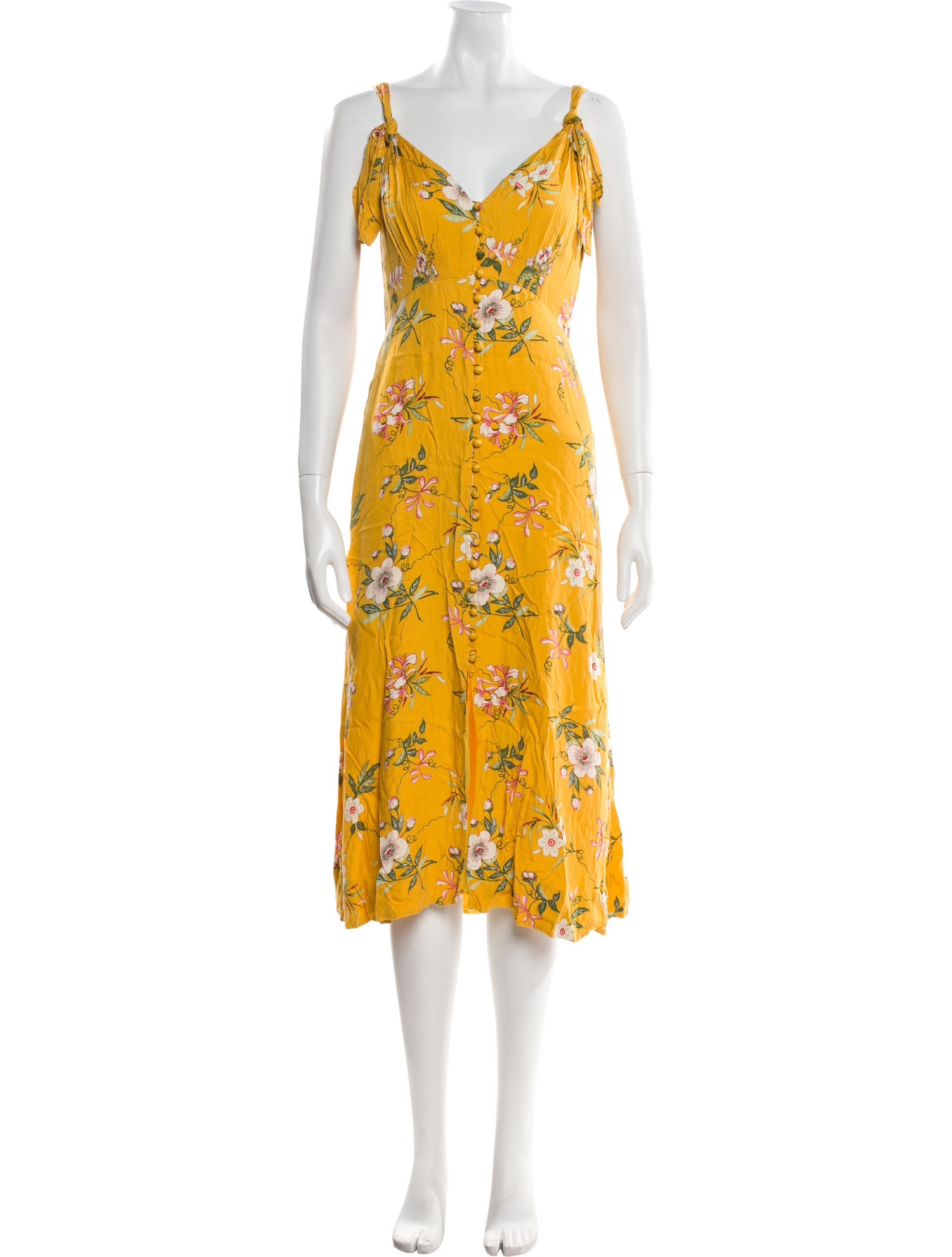 Rebecca Taylor Floral Print Midi Length Dress