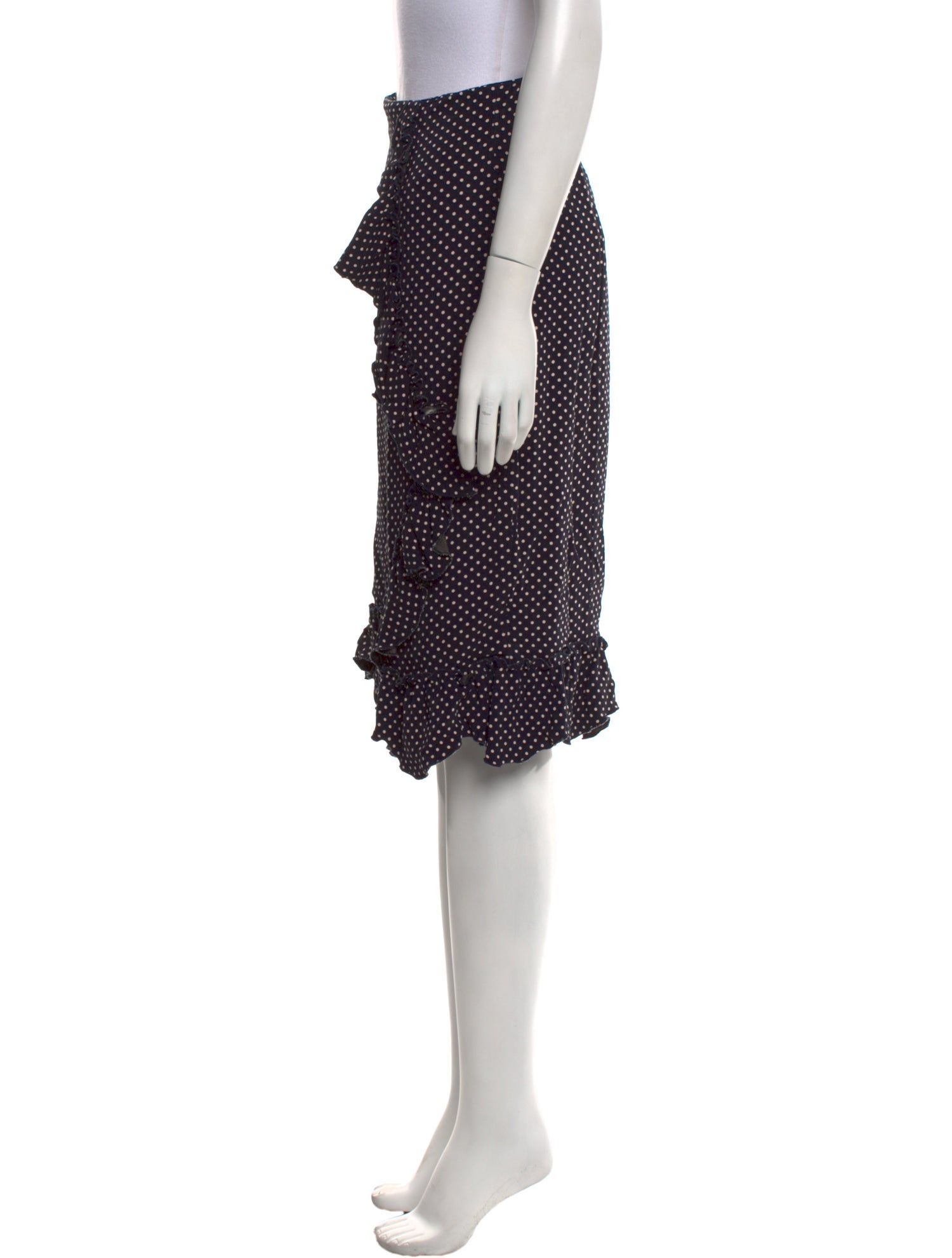 Rebecca Taylor Polka Dot Print Knee-Length Skirt