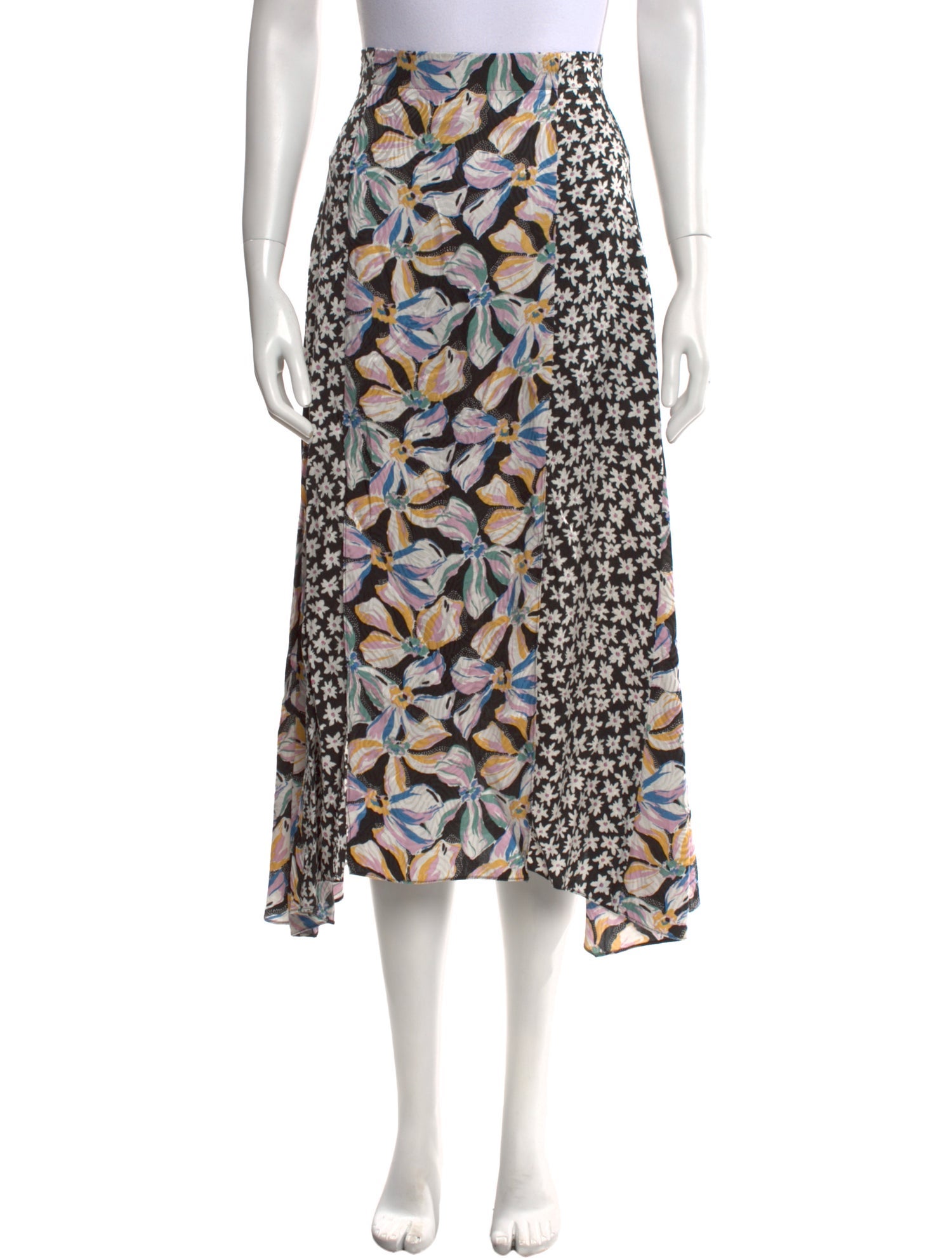 Rebecca Taylor Floral Print Midi Length Skirt