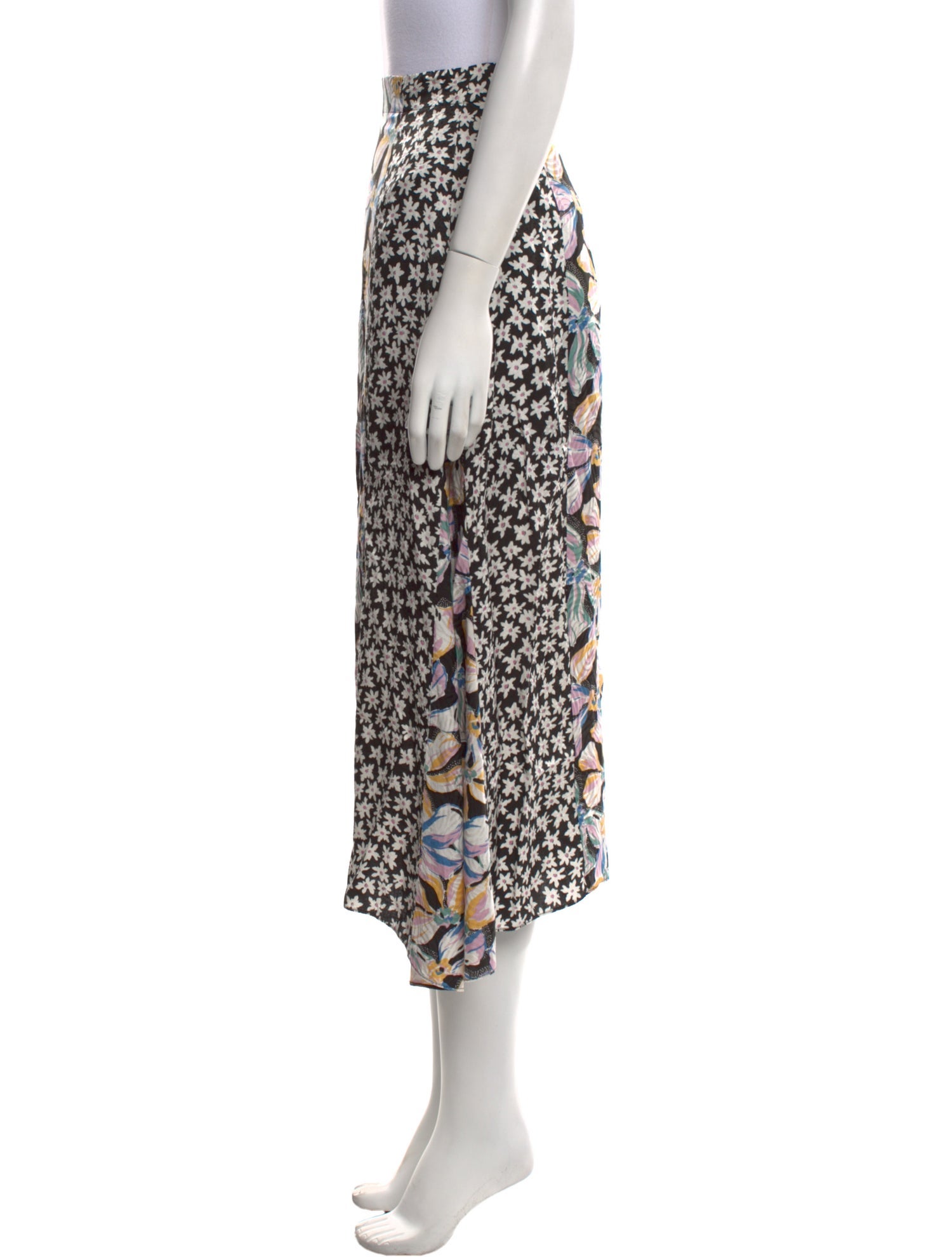 Rebecca Taylor Floral Print Midi Length Skirt