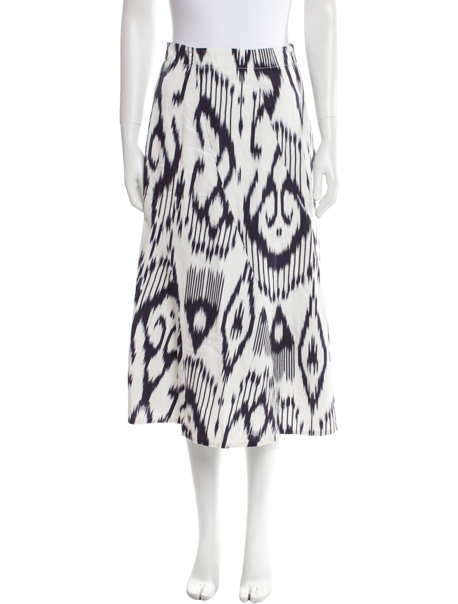 Rebecca Taylor Tie-Dye Print Midi Length Skirt
