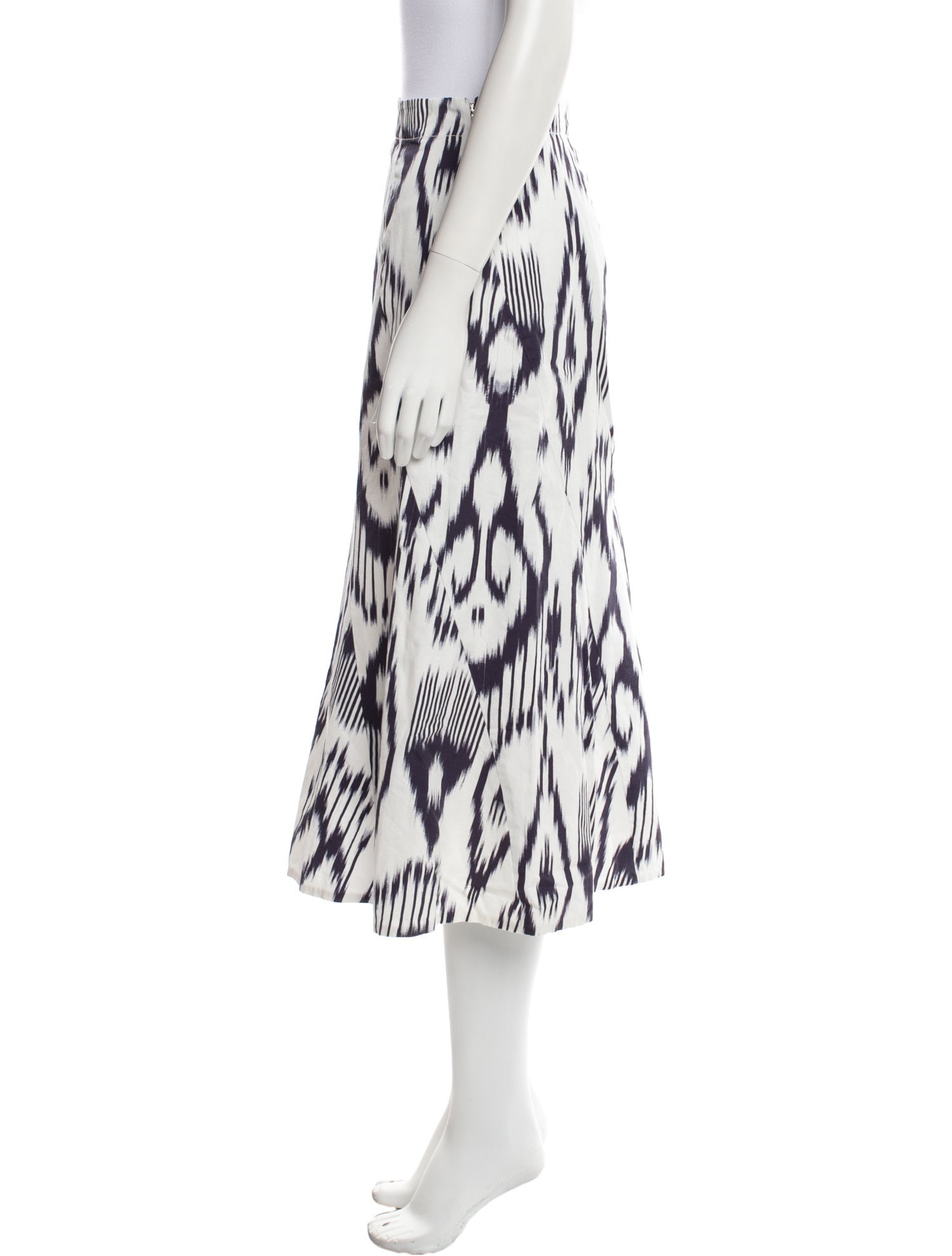 Rebecca Taylor Tie-Dye Print Midi Length Skirt
