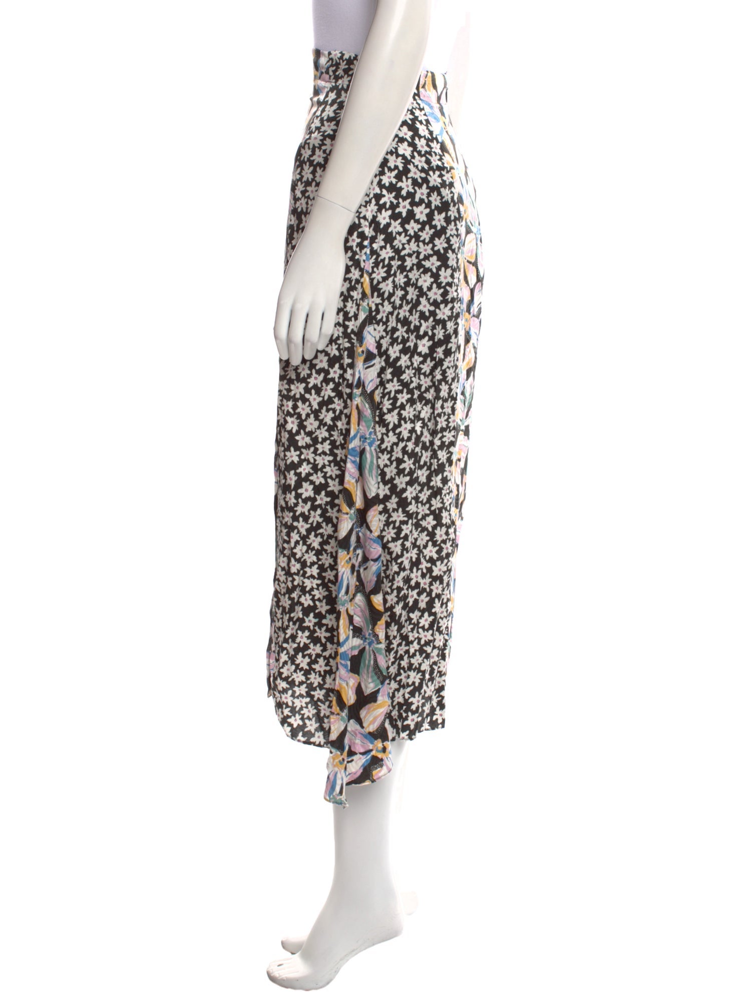 Rebecca Taylor Floral Print Midi Length Skirt