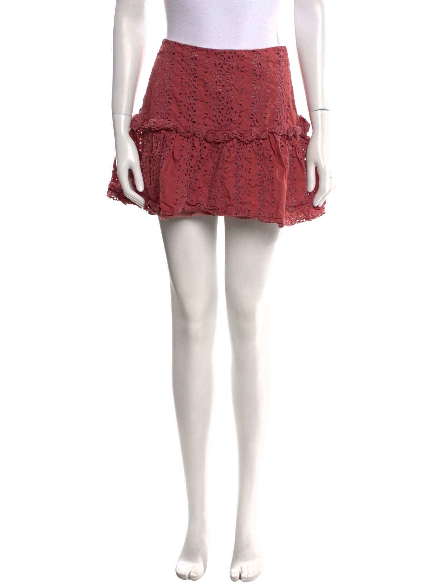 Rebecca Taylor Ruffle Embellishment Mini Skirt