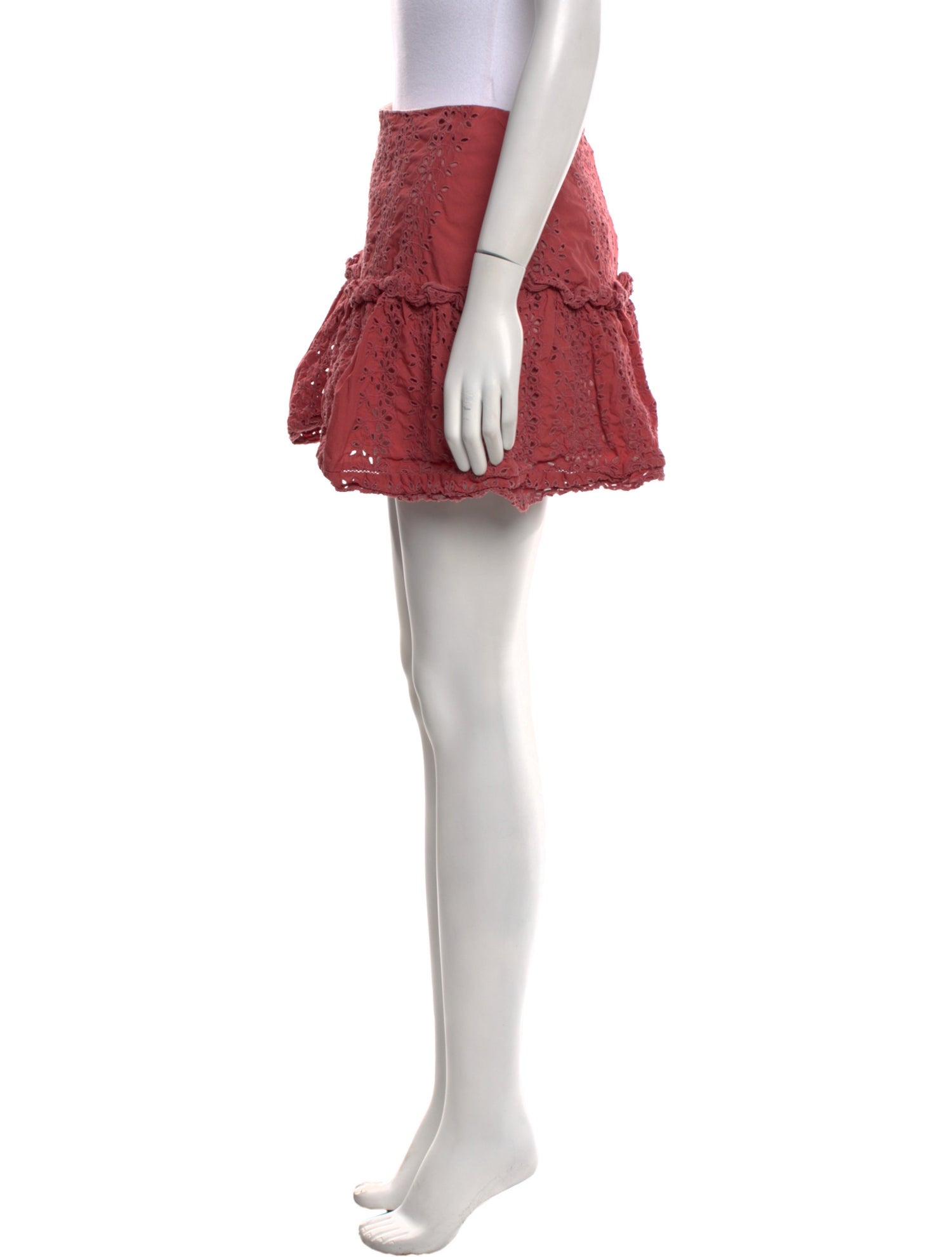 Rebecca Taylor Ruffle Embellishment Mini Skirt