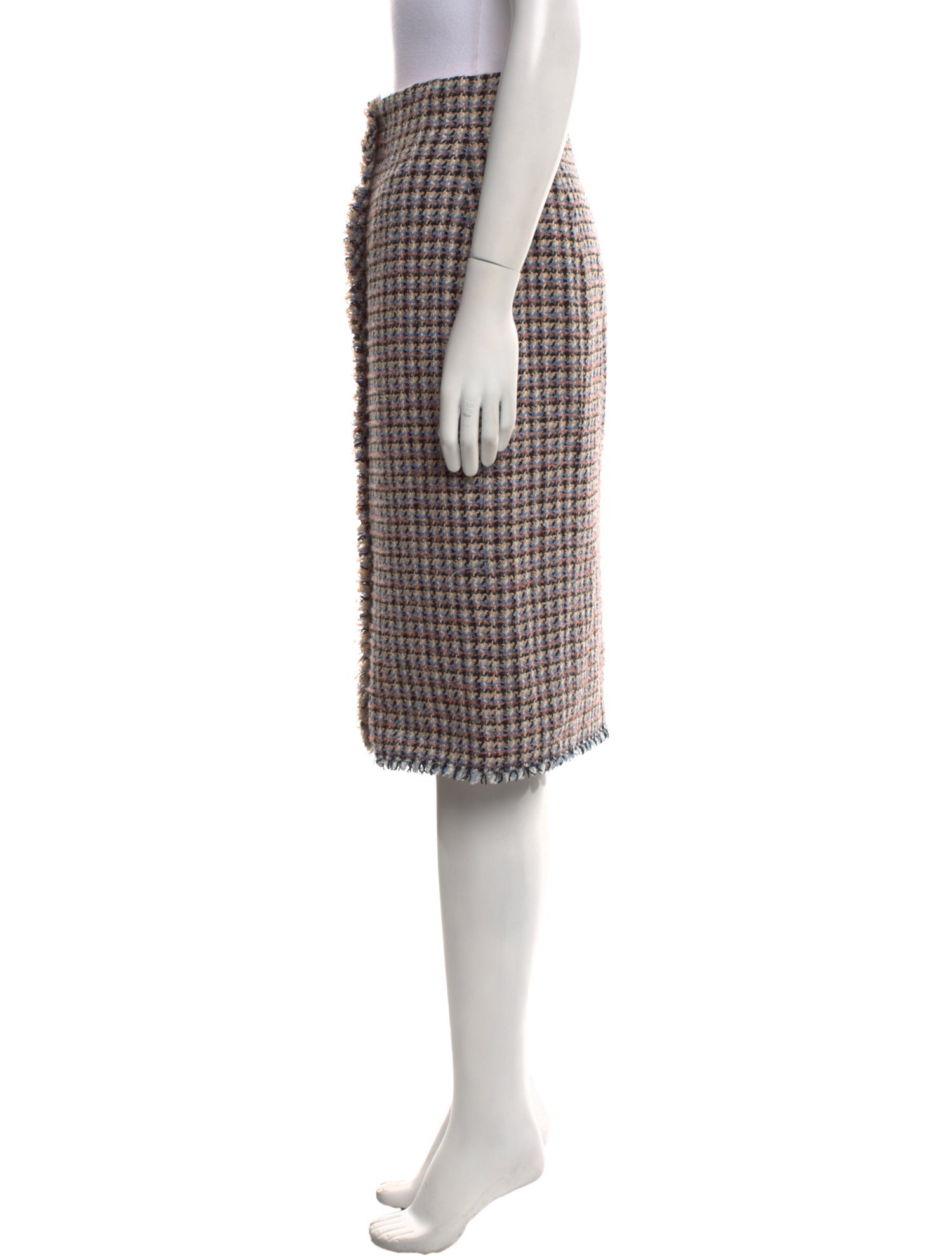 Rebecca Taylor Houndstooth Print Knee-Length Skirt