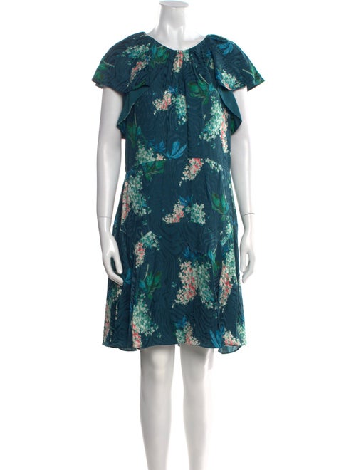 Rebecca Taylor Floral Print Knee-Length Dress