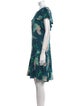Rebecca Taylor Floral Print Knee-Length Dress