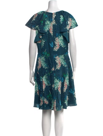 Rebecca Taylor Floral Print Knee-Length Dress
