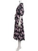 Rebecca Taylor Floral Print Midi Length Dress
