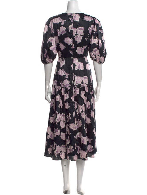 Rebecca Taylor Floral Print Midi Length Dress