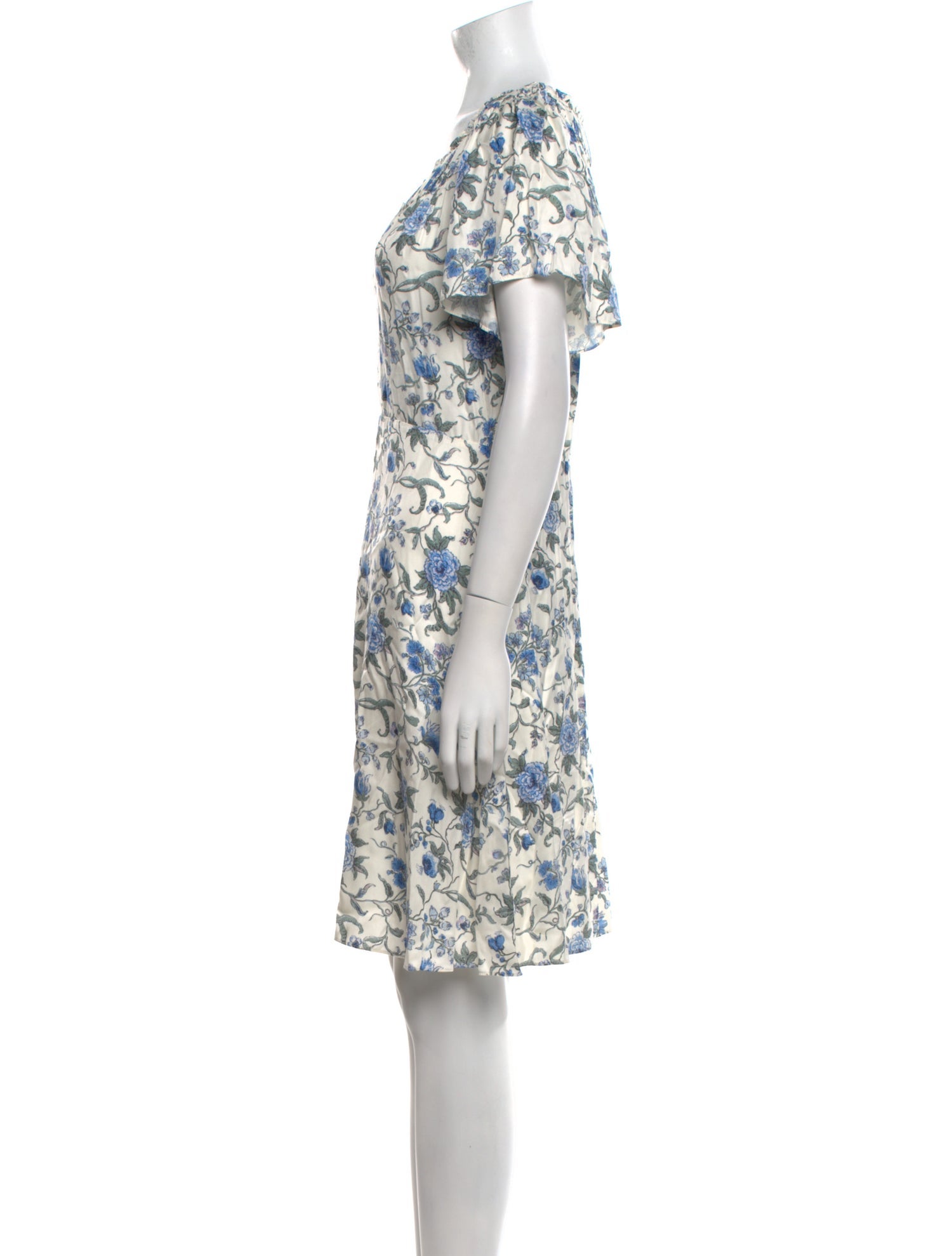 Rebecca Taylor Floral Print Knee-Length Dress