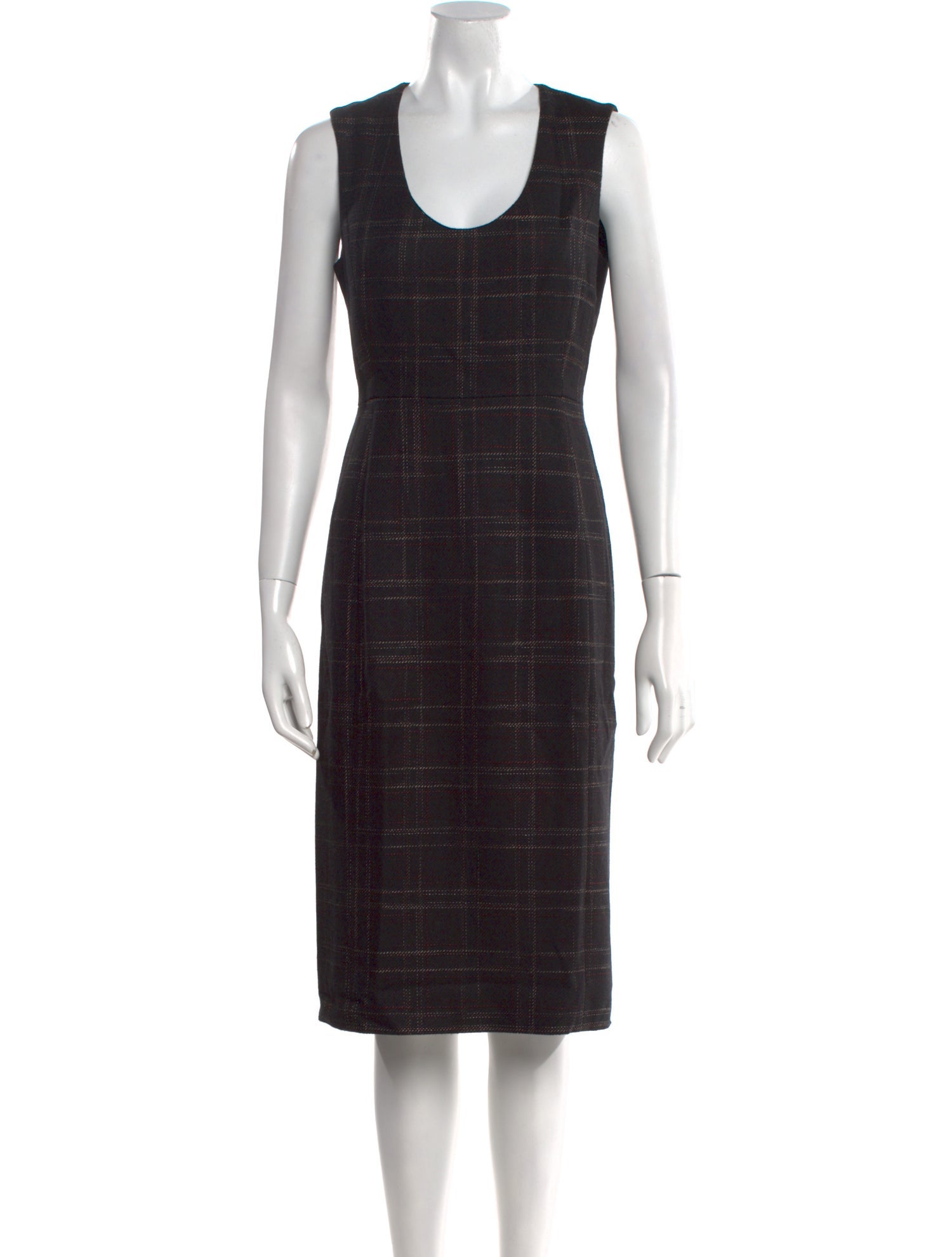 Rebecca Taylor Scoop Neck Midi Length Dress