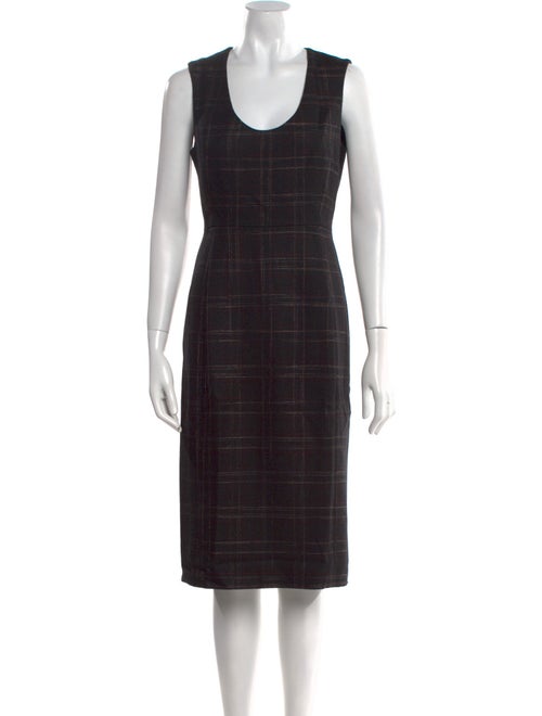 Rebecca Taylor Scoop Neck Midi Length Dress