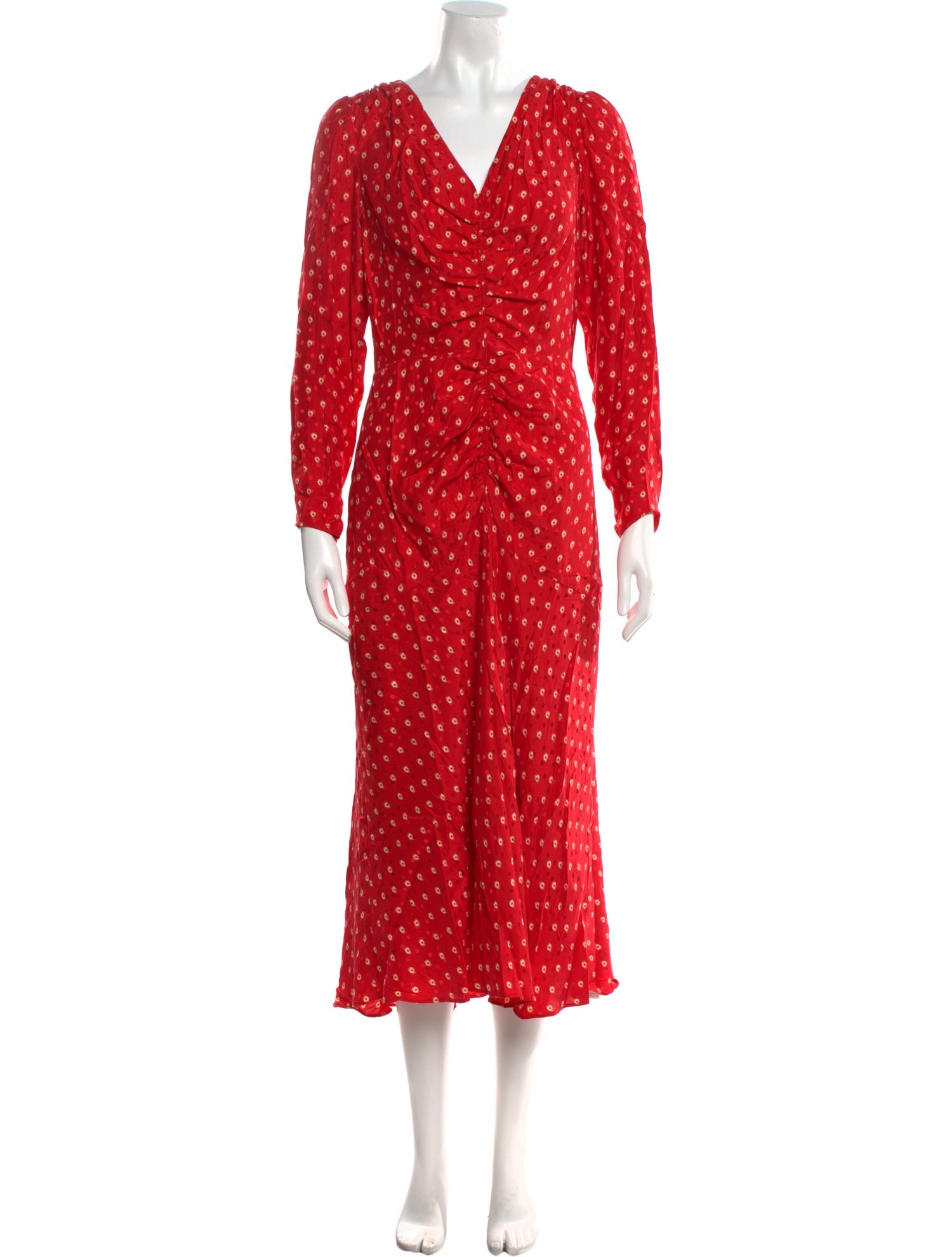 Rebecca Taylor Polka Dot Print Long Dress