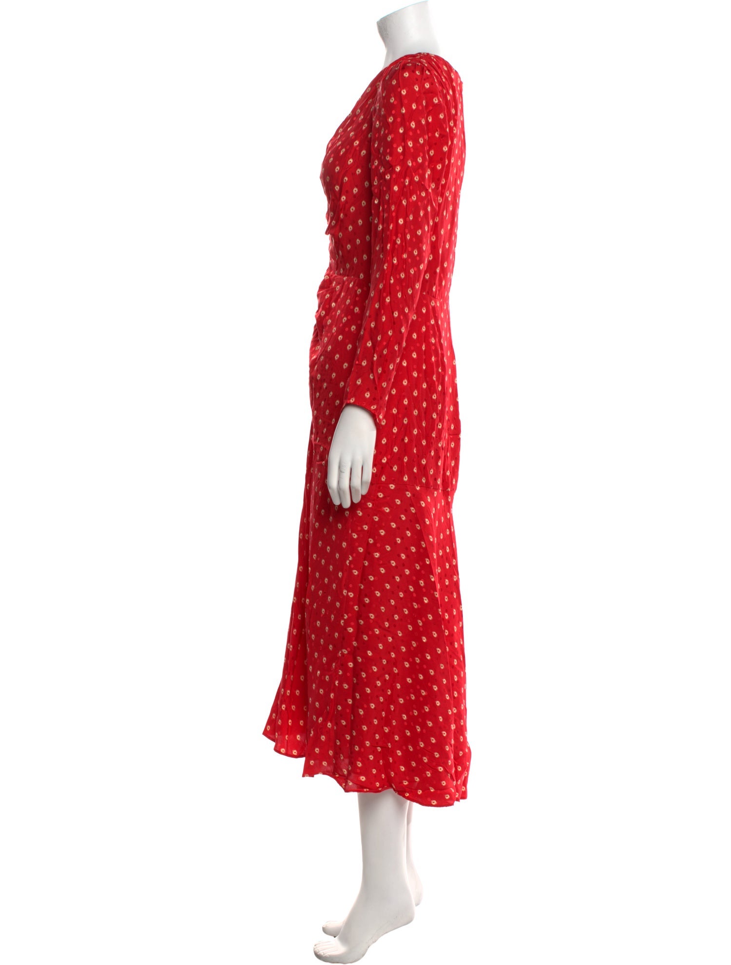 Rebecca Taylor Polka Dot Print Long Dress