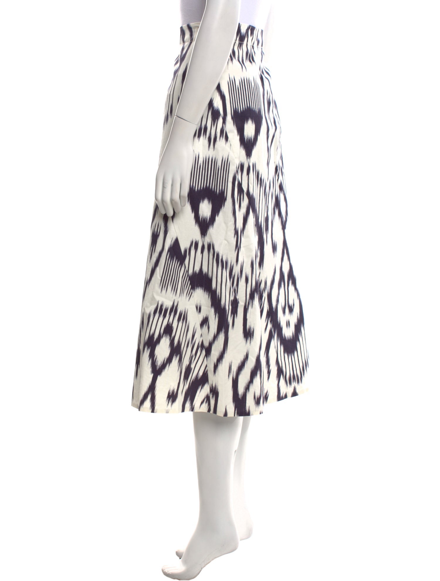 Rebecca Taylor Animal Print Midi Length Skirt