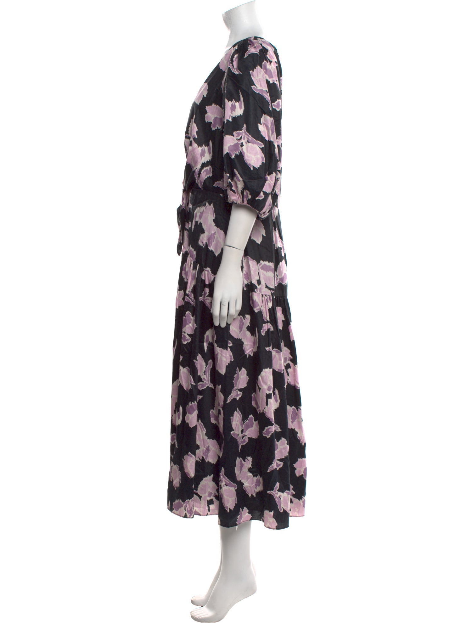 Rebecca Taylor Floral Print Long Dress