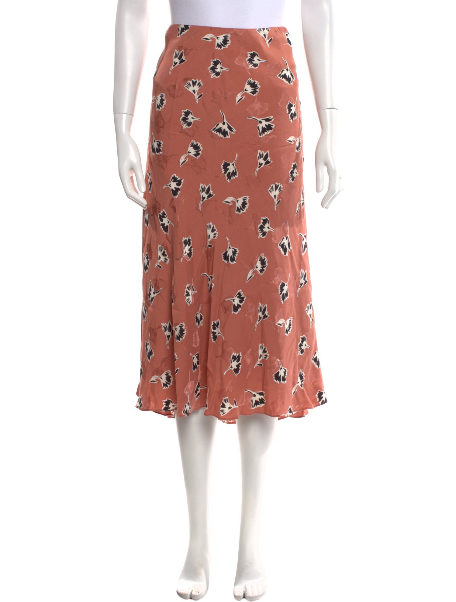 Rebecca Taylor Floral Print Midi Length Skirt