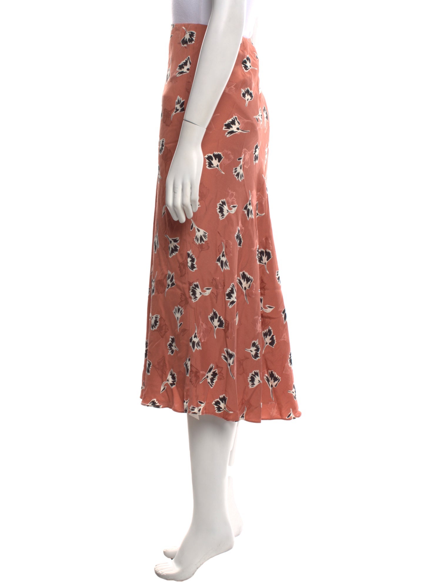 Rebecca Taylor Floral Print Midi Length Skirt