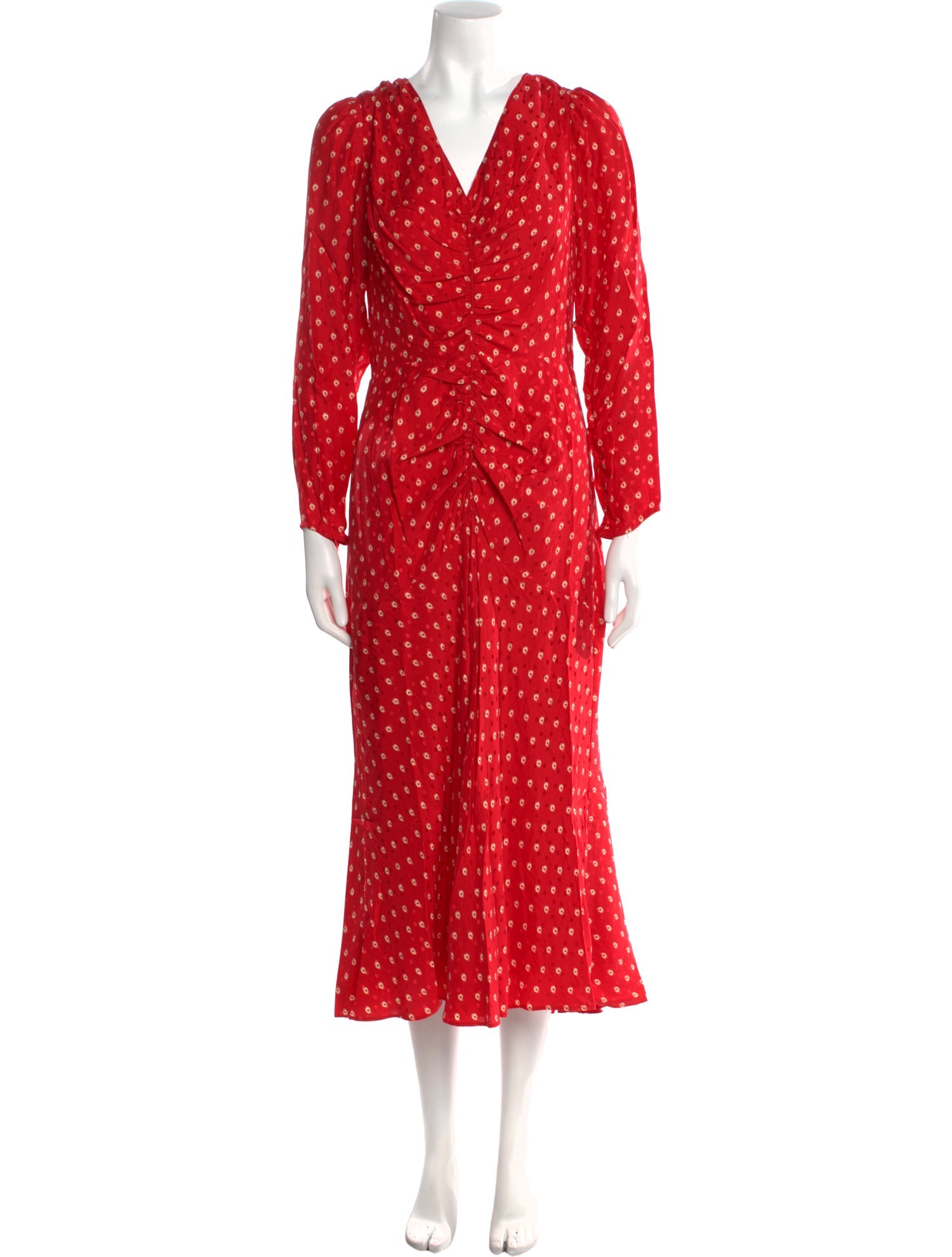 Rebecca Taylor Polka Dot Print Long Dress