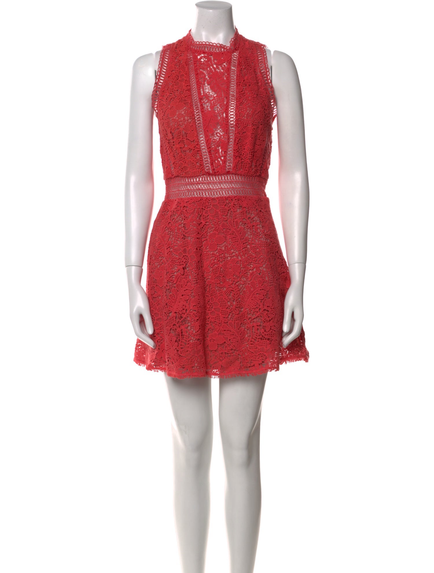 Rebecca Taylor Lace Pattern Mini Dress