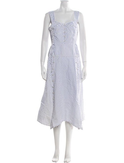 Rebecca Taylor Striped Midi Length Dress