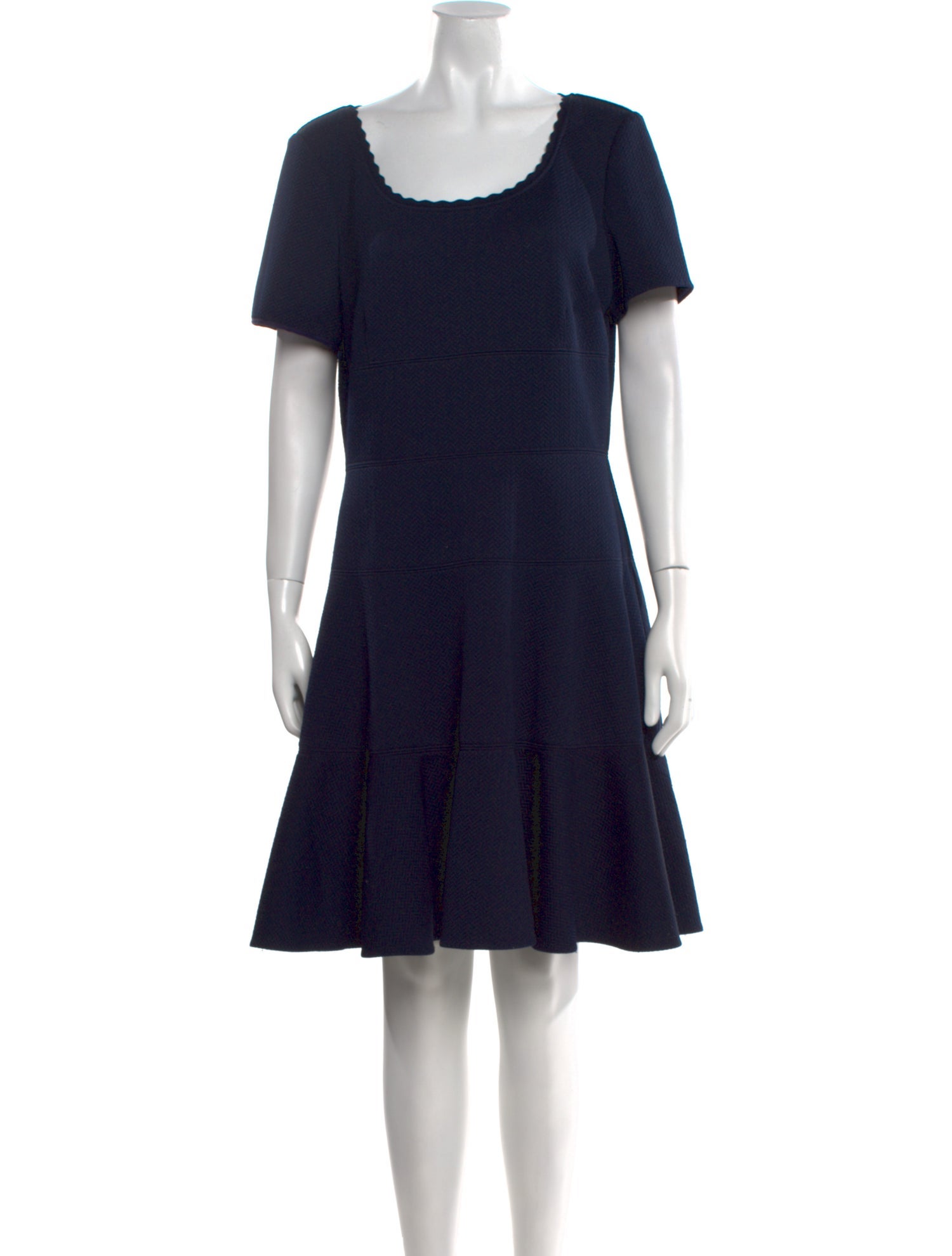 Rebecca Taylor Scoop Neck Knee-Length Dress