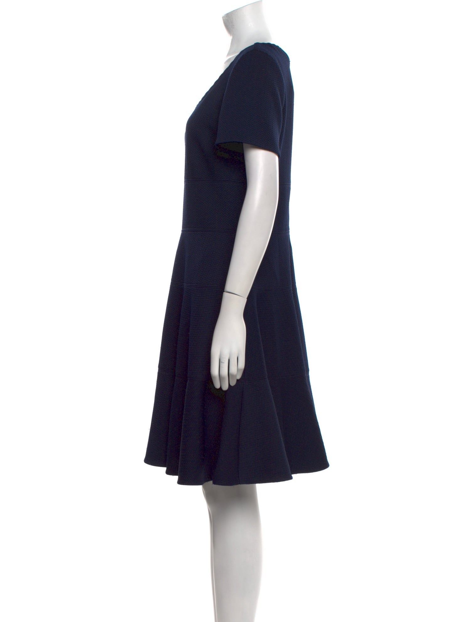 Rebecca Taylor Scoop Neck Knee-Length Dress